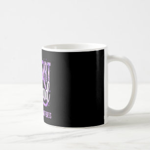 Taza De Café Equipo lazo morado escuadrón de apoyo alzheimer