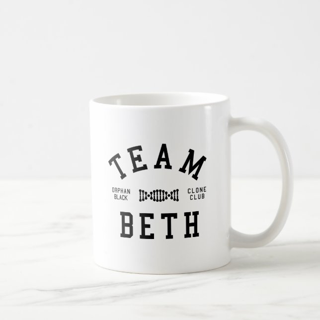 Taza De Café Equipo negro huérfano Beth (Derecha)