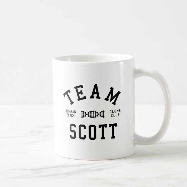 Taza De Café Equipo negro huérfano Scott (Derecha)