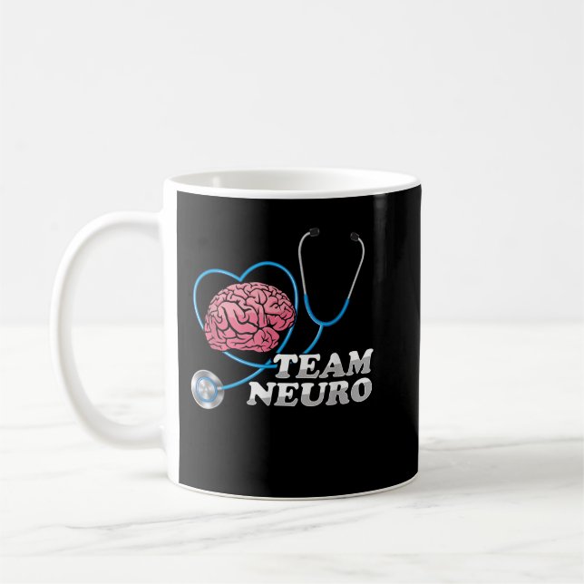 Taza De Café Equipo Neuro Neurocirujano Neurología Neurocirugía (Izquierda)