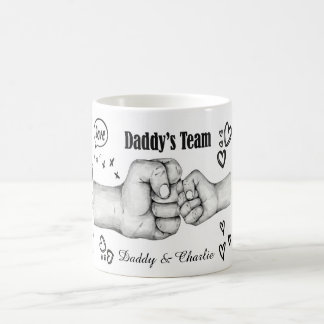 Taza De Café Equipo Personalizado de Papá con Nombre de Papá e