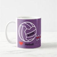 Equipo personalizado del Netball del amor y diseño