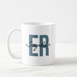 Taza De Café ER Nurse Personalized Name Bold Typography