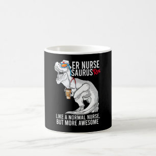 Taza De Café Er Nurse Saurus Rex Como Una Enfermera Normal Pero