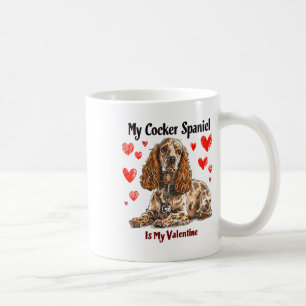 Taza De Café Er Spaniel Es Mi Valentin, La Propietaria De Perro