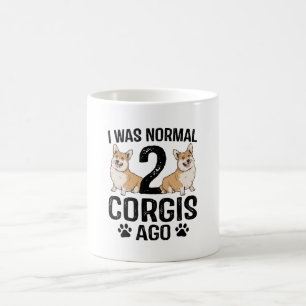 Taza De Café Era normal hace 2 Corgis Perro
