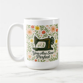 Taza De Café Eres coser perfecto máquina de coser antigua flora