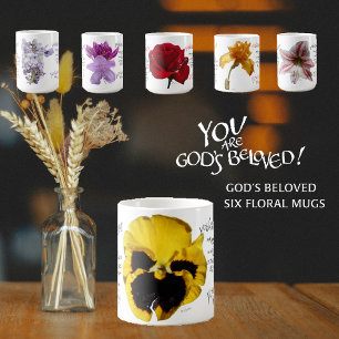 TAZA DE CAFÉ ERES EL AMADO BARRO DE PETUNIA AMARILLO AMARILLO D