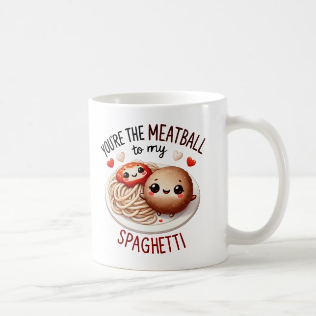Taza De Café Eres el meatball para mi espagueti-Mug (Derecha)