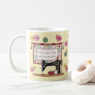 Taza De Café Eres la máquina de coser de Dios