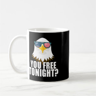 Taza De Café Eres Libre Esta Noche Bandera Americana Patriótico