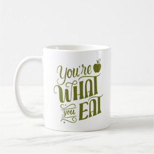 TAZA DE CAFÉ ERES LO QUE COMES