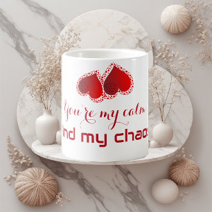 Taza De Café Eres mi calma y mi caos Querido Monograma 
