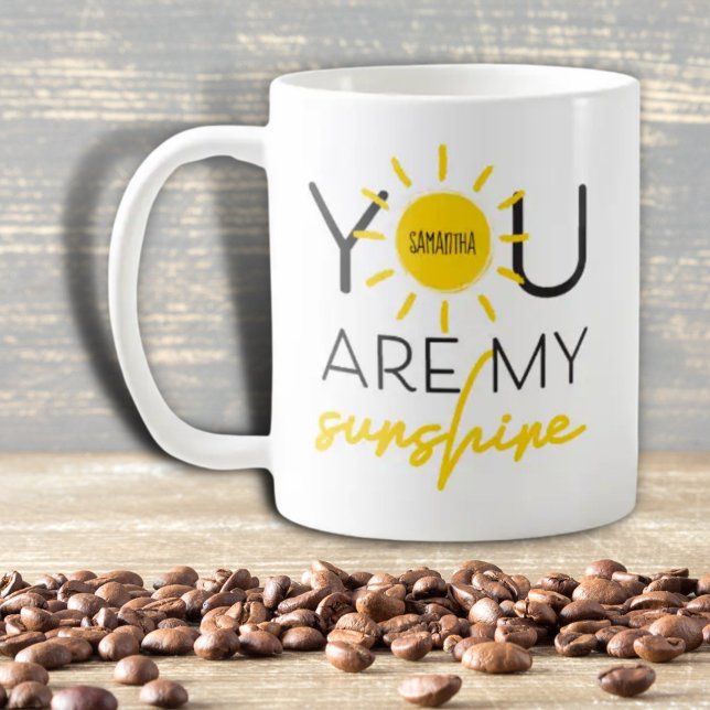 Taza De Café Eres Mi Cita Sunshine Amarillo Negro (Subido por el creador)