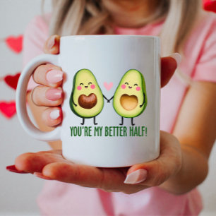 Taza De Café Eres mi mejor mitad, aguacate lindo