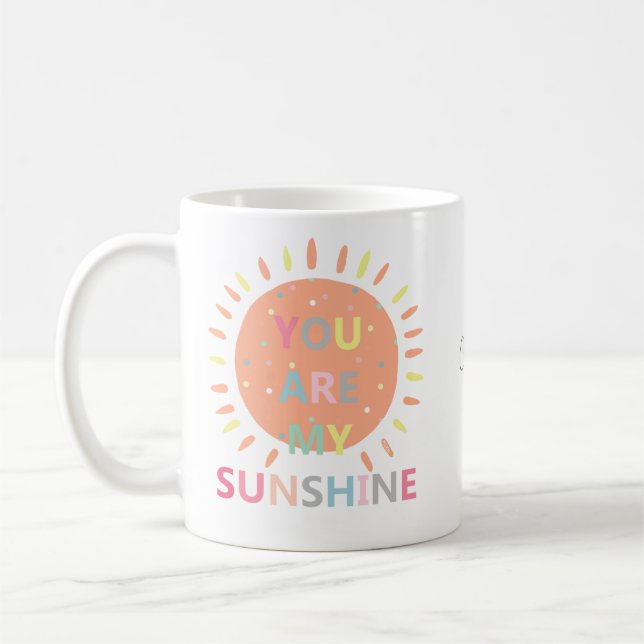 Taza De Café Eres mi sol Nombre personalizado amor personalizad (Izquierda)