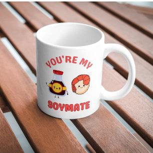 Taza De Café Eres mi Soymate - Comida romántica de salsa de soj