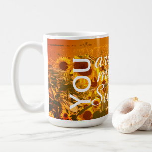 Taza De Café "Eres mi Sunshine" Sunflower Field Art