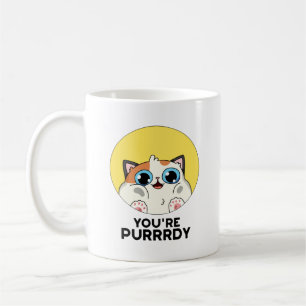 Taza De Café Eres Purrdy Funny Cat Pun