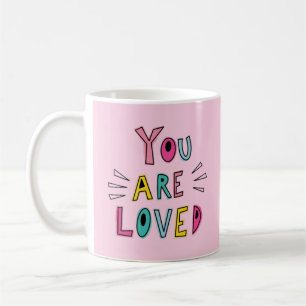 Taza De Café Eres Querida Cita Motivacional Rosa