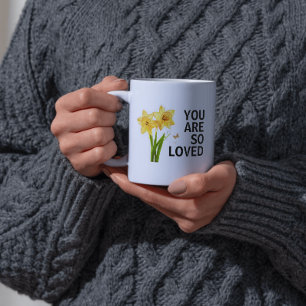 Taza De Café Eres Tan Amado Floral Cristiano
