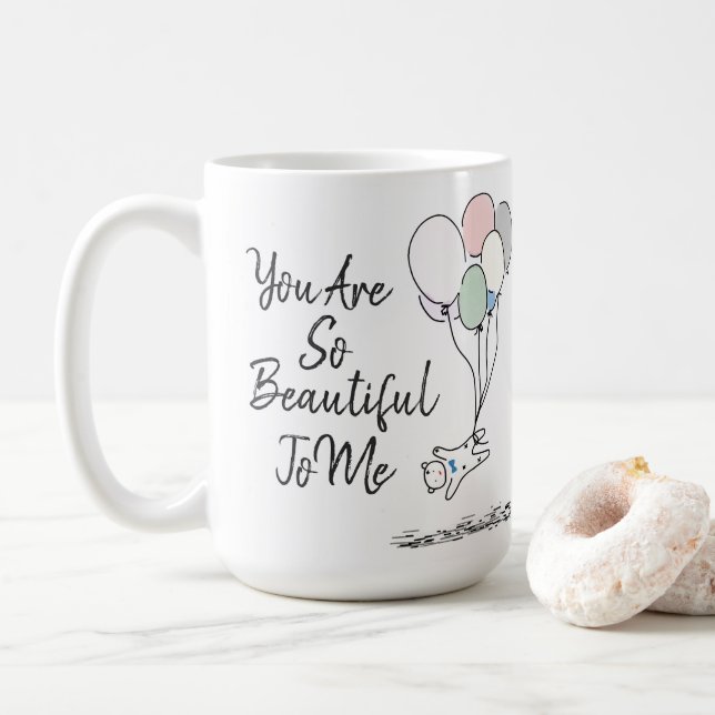 Taza De Café Eres Tan Hermosa Para Mí (Con donut)