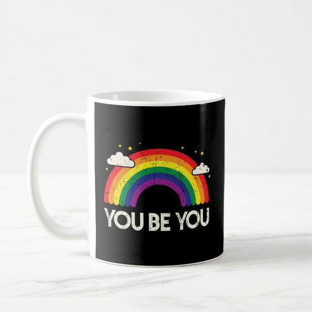 Taza De Café Eres Tu Lgbqt Apoya El Arcoiris (Izquierda)