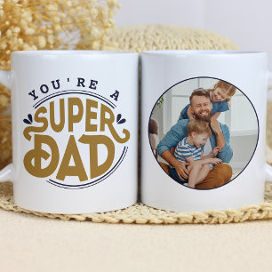Taza De Café Eres un superpapá Audaz Día del Padre en la tipo
