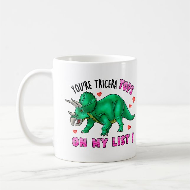 Taza De Café Eres una divertida El día de San Valentín de dinos (Izquierda)