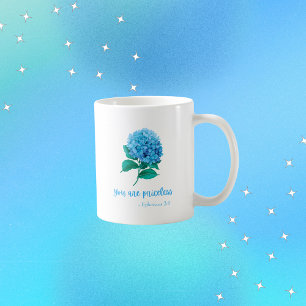 Taza De Café Eres Una Fila Cristiana Invalorable, Floral Modern