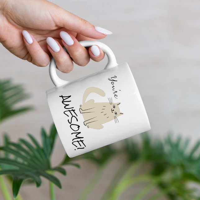 Taza De Café Eres una gratitud asombrosa por el gato (Subido por el creador)