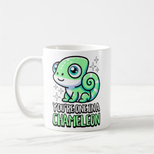 Taza De Café ¡Eres uno en un camaleón! Cute Chameleon Pun