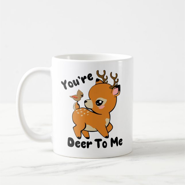 Taza De Café Eres venado conmigo Mug - Pájaro macho venado (Izquierda)