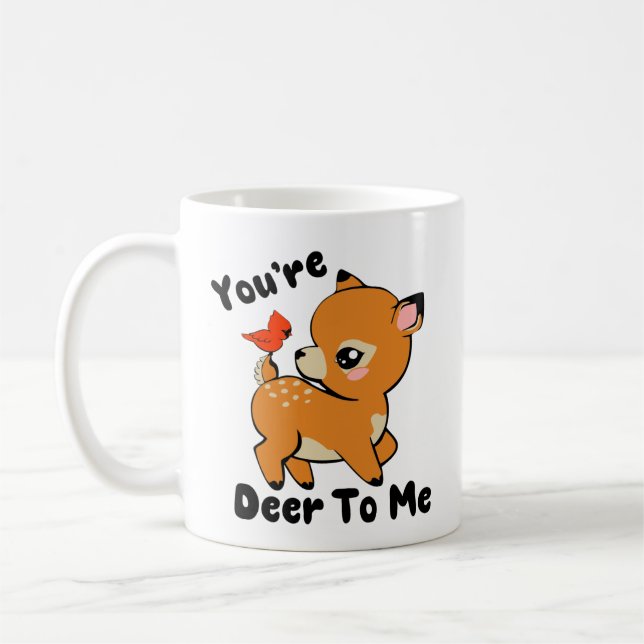 Taza De Café Eres venado para mí Mug - Pájaro macho venado (Izquierda)