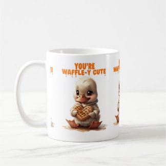 Taza De Café Eres Waffle-y Cute Kawaii Duckling