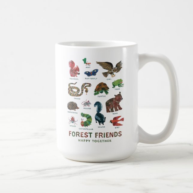 Taza De Café Eric Carle | Amigos de los bosques felices juntos (Derecha)
