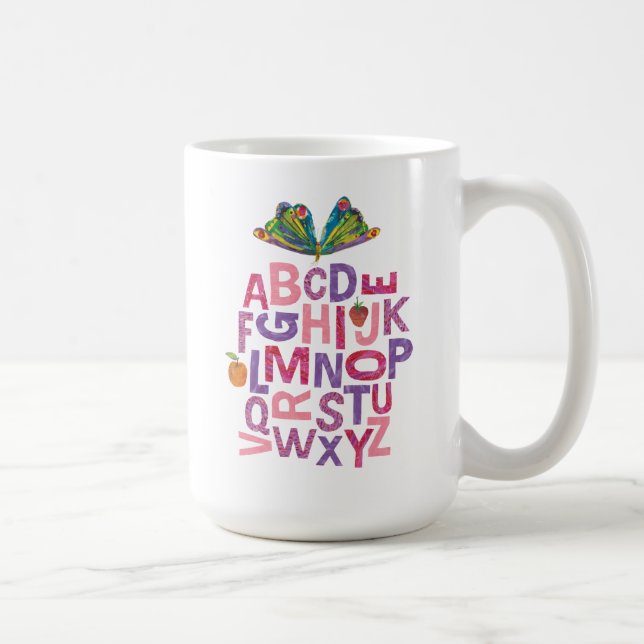 Taza De Café Eric Carle | Patrón de mariposa alfabética (Derecha)