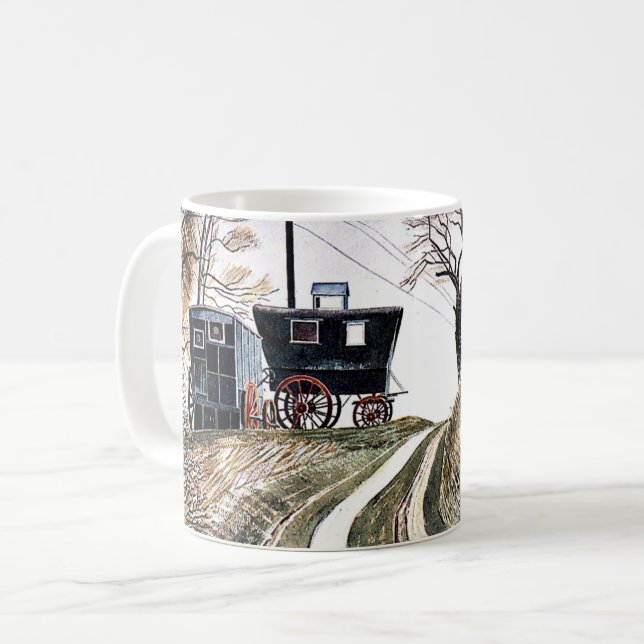 Taza De Café Eric Ravilious - Caravanas, (Anverso izquierdo)