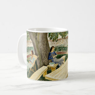 Taza De Café Eric Ravilious - Dos mujeres en un jardín,