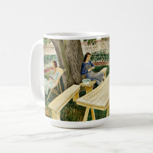 Taza De Café Eric Ravilious - Dos mujeres en un jardín,