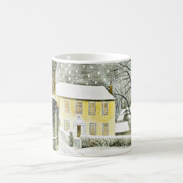 Taza De Café Eric Ravilious - Hallstead Road en la nieve, (Centro)