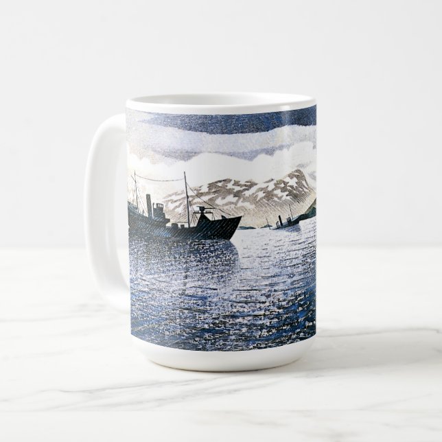 Taza De Café Eric Ravilious - Norway, magic realism, (Anverso izquierdo)