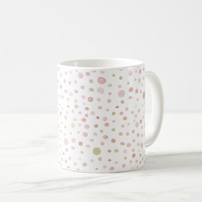 Taza De Café Erica Confetti Watercolor Dots Classic Mug (Anverso derecho)