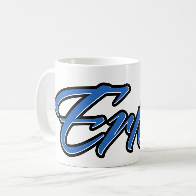 Taza De Café Erich Vorname Name blue Tasse Kaffeetasse (Anverso izquierdo)
