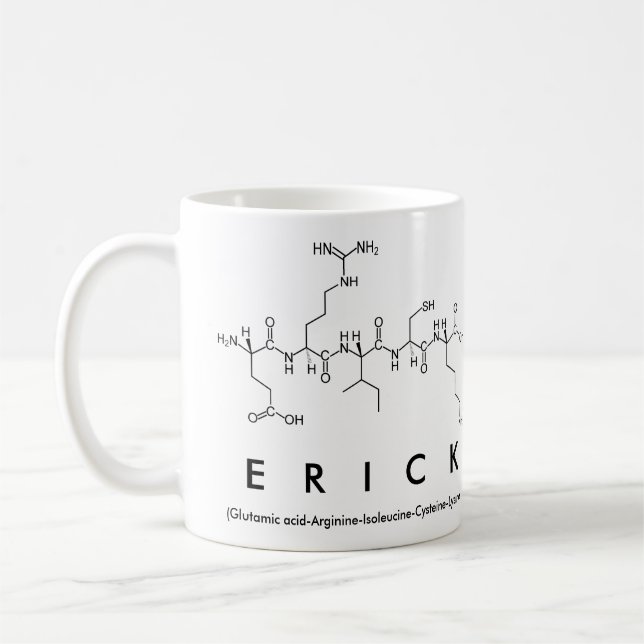 Taza De Café Erick peptide name mug (Izquierda)