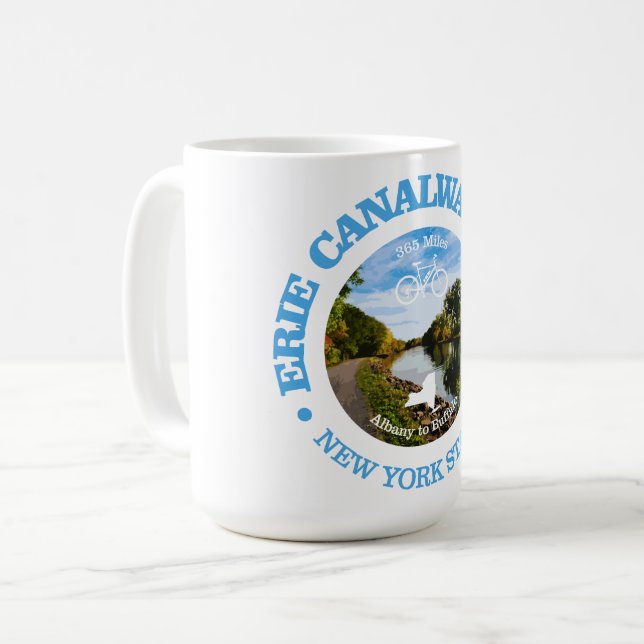 Taza De Café Erie Canalway Trail (ciclismo c) (Anverso izquierdo)