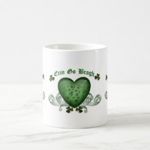 Taza De Café Erin go bragh Irish heart mug