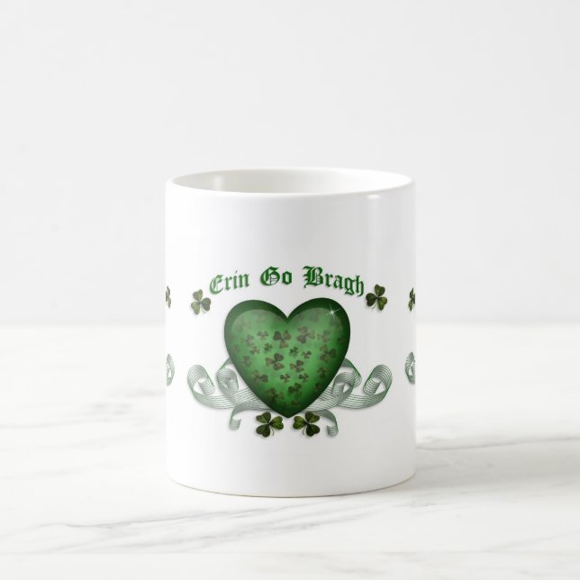 Taza De Café Erin go bragh Irish heart mug (Centro)
