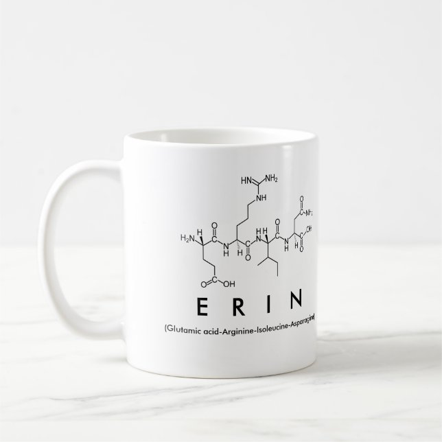 Taza De Café Erin peptide name mug (Izquierda)