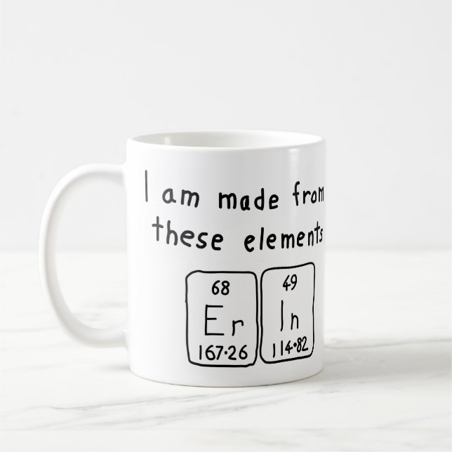 Taza De Café Erin regular nombre de tabla mug (Izquierda)